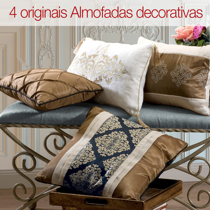 Conjunto de Cama LUXURY: 4 Almofadas decorativas
