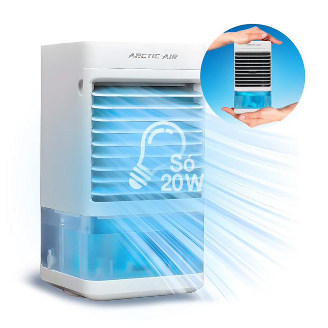 Arrefecedor ARCTIC AIR COLORS: Refresca rapidamente com o mínimo consumo