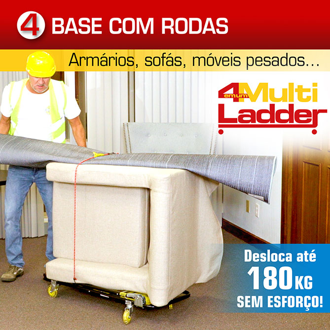 “MULTI LADDER 4 em 1”: Empilhador de mão