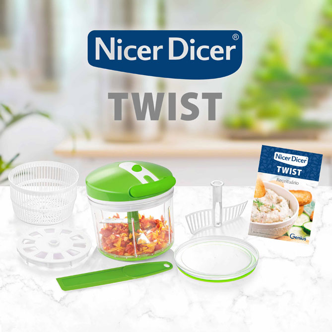 “Nicer Dicer Twist”: A revolução na sua cozinha, sem fios e sem eletricidade