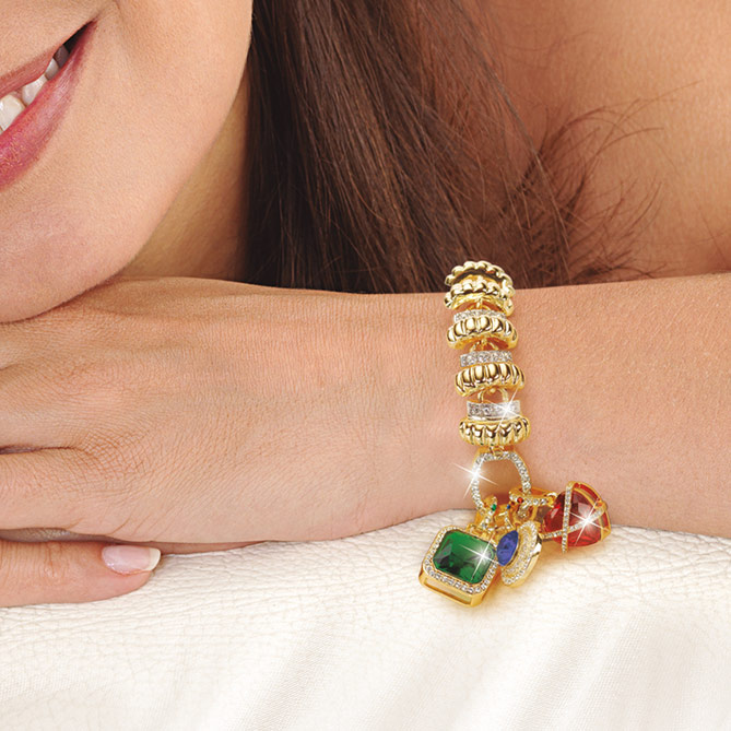 Pulseira “ETERNAL COLORS”: Charm de cor vermelho rubi