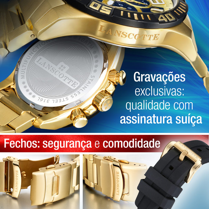 Relógio Multifunções EVOLUTION: Janela de calendário