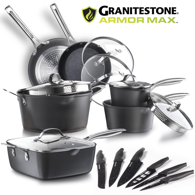 Set de Cozinha GRANITESTONE ARMOR MAX: O set de cozinha “todo-o-terreno” que durará para sempre