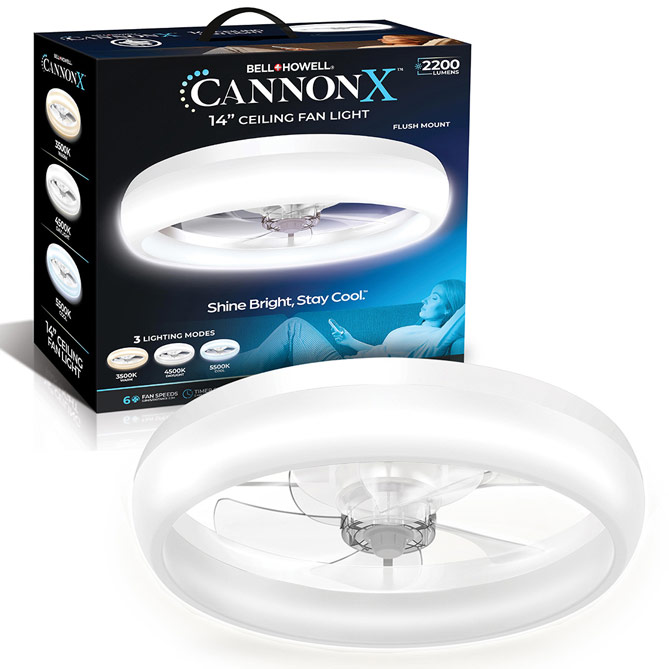 Ventoinha BRISANOVA: ventoinha de teto com luz LED compacta, leve e elegante